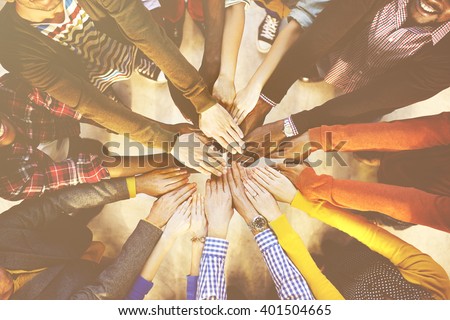 Multi-Ethnic Diverse Group of People In Circle Concept