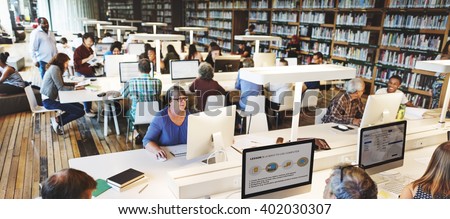 Library Academic Computer Education Internet Concept