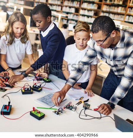 Education School Student Circuit Electricity Transistor Concept