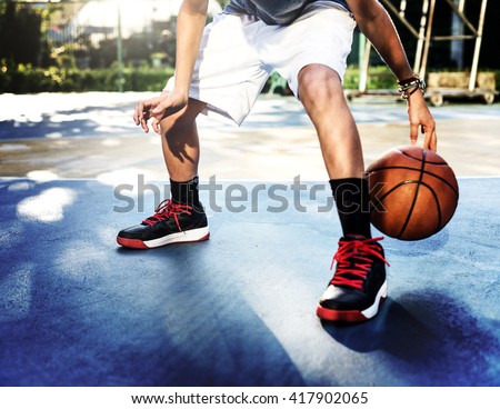 Basketball Player Sport Gaming Tactics Concept