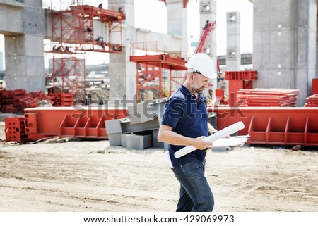 Construction Worker Planning Contractor Developer Concept
