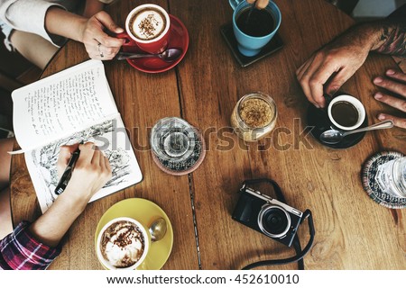Coffee Shop Cafe Drinking Friendship Togetherness Concept