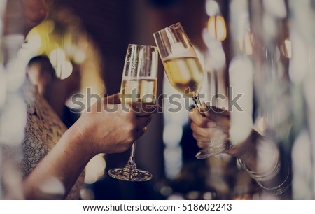 Women Friendship Party Celebration Drinks Cheers Happiness Concept
