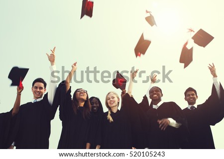 Successful Masters PHD Graduation College Concept