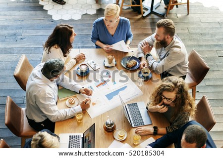 Business People Meeting Data Analysis Graph Planning Concept
