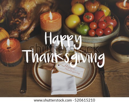 Thanksgiving Blessing Celebrating Grateful Meal Concept