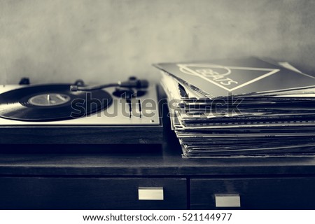 Music Old Fashioned Phonograph Concept