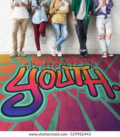 Youth Word Street Drawing Style Concept
