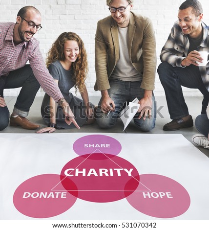 Charity Donations Support Volunteer Welfare Concept