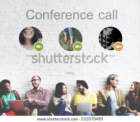 Conference Call Network Communication Concept