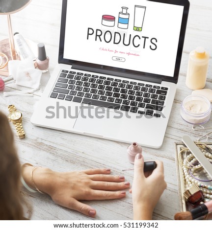 Feminine Beauty Cosmetics Healthcare Products Concept