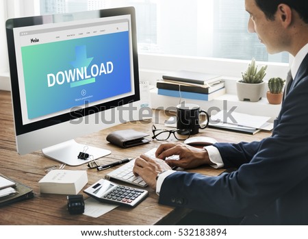 Download Files Transfer Sharing Social Networking Concept