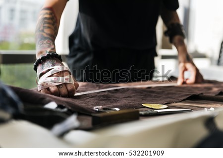 Fashion Designer Cutting Tailor Made Concept