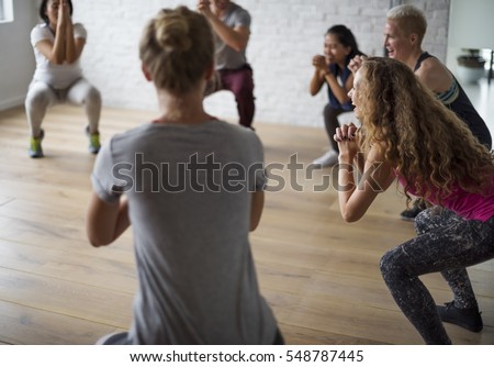 Diversity People Exercise Class Relax Concept