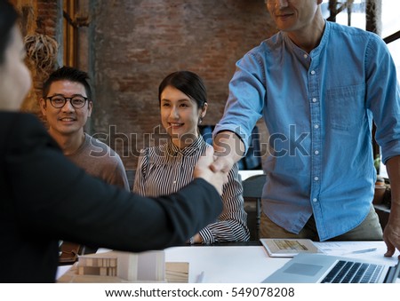 Business Partners Introduction Handshake Bow