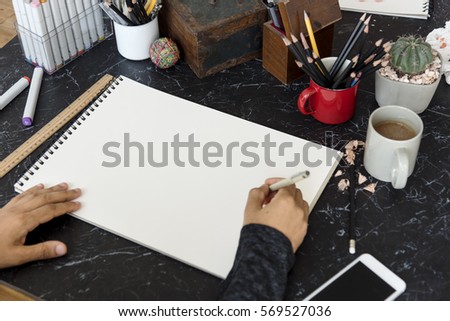 Art Drawing Sketchbook Blank Page