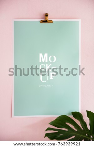 Mockup design space on paper board
