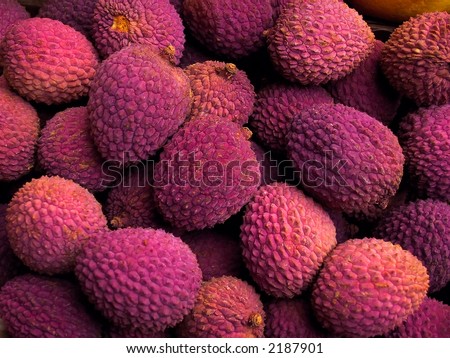 Litchi fruits for sale on a market