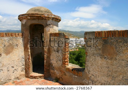 Defense wall of Malaga\'s castle