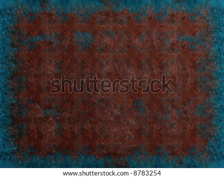 Rusted blue metallic plate