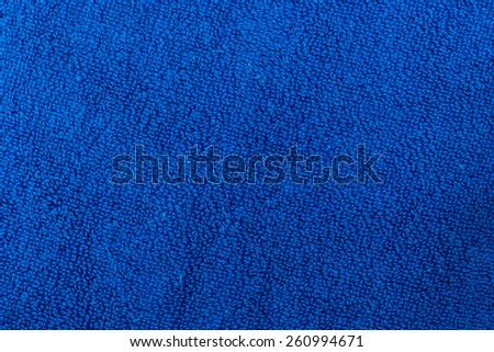 A fine texture of soft blue cotton bath towel