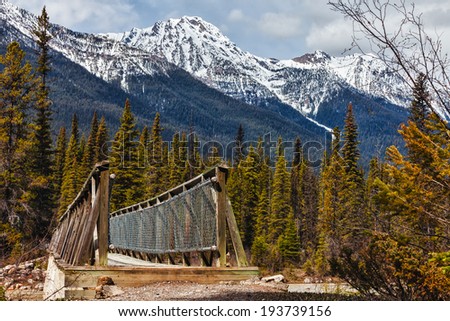 Bridge over Kootney River, Kootney National Park, British Columbia, Canada