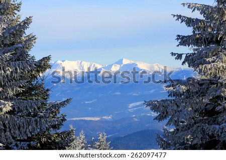 Nice winter scene in Tatra Mountains, Slovakia
