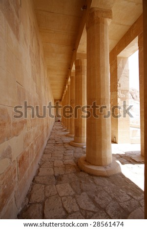 Temple of Queen Hatshepsut at El Deir El Bahari, Valley of the Kings, Luxor, Egypt.