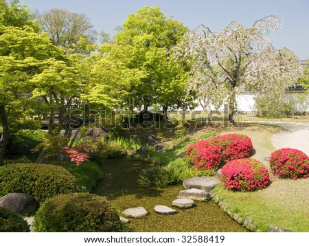 Artificial japanese garden