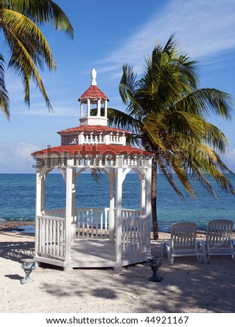stock photo Wedding Gazebo on the beach