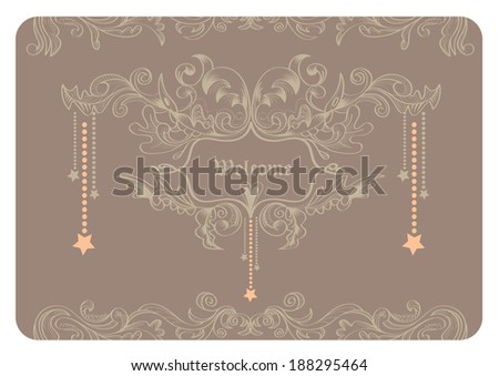 elegant vintage line frame border for wedding invitation card
