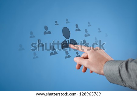 Human resources CRM social network and data mining concept Human resources CRM social network and data mining concept