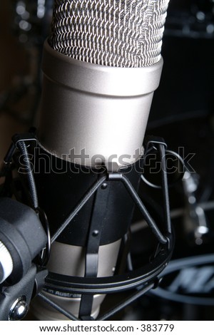Professional Microphone On Stand