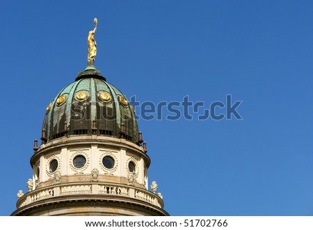 the French Cathedral domme detail, Gendarmenmarkt square, Berlin