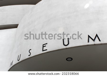 NEW YORK - SEPTEMBER 01: The Solomon R. Guggenheim Museum of modern and contemporary art, located on Manhattan, on September 01, 2013, in New York City, USA. Designed by Frank Lloyd Wright.