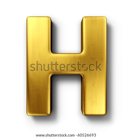 Gold Letter H