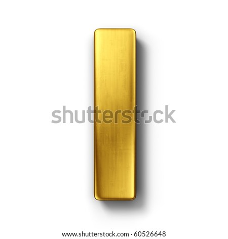 Gold Letter I