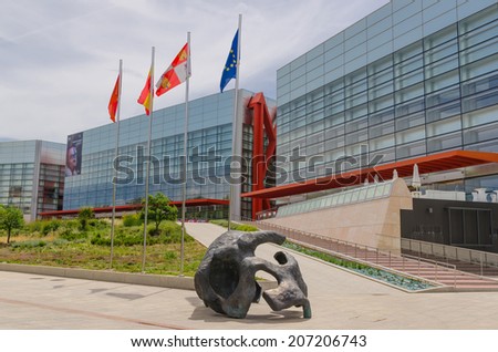 BURGOS, SPAIN - JULY 5: Facade of the Human Evolution Museum in Burgos, on June 5, 2014. Bergen is famous for Bryggen and the fish market.