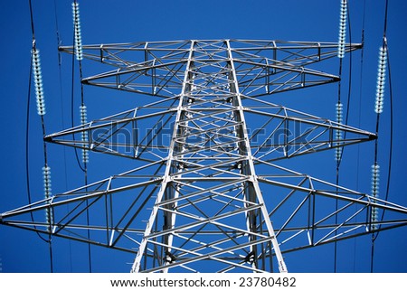 Electric tower isolated over the sky