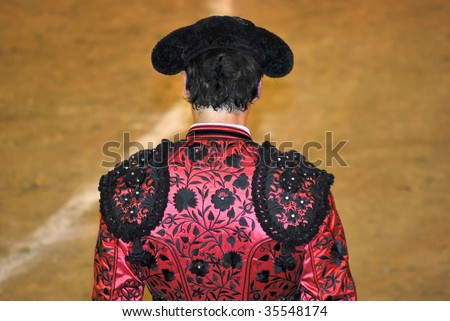Spanish bullfighter seen from behind