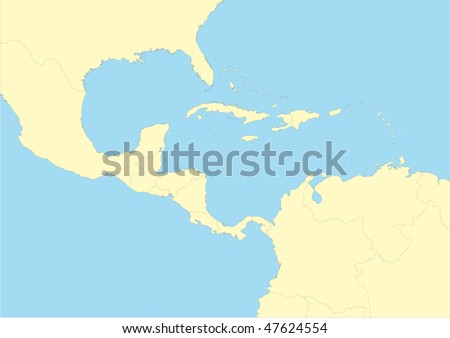 map of central american countries. makeup latin america to blank