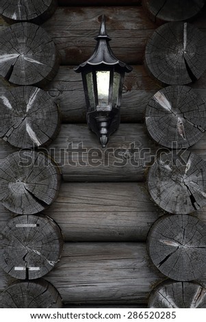 Antique Lamp on wood wall classic vintage background