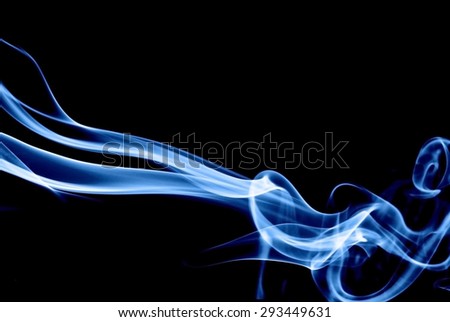 The Free Form of Smoke color two tone mix together on black background