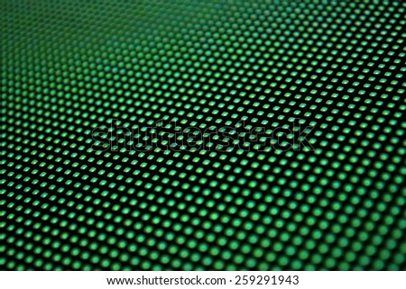 Led screen green macro background