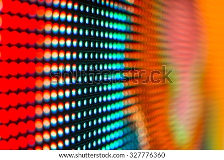 Bright colored red and blue LED SMD screen - extreme close up background