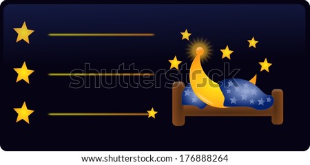 Card with sleeping moon