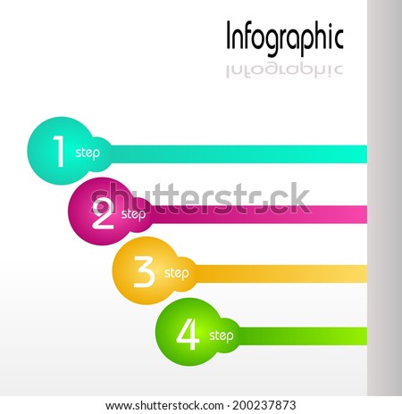 Modern Info graphic template for four steps