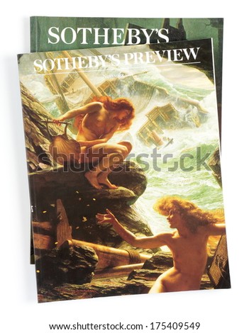 London, Uk - February 07, 2014:Sotheby\'S Preview, Nov 1994, Published By Sotheby\'S Holdings, Inc, On Display In London, Uk. Sotheby\'S Is One Of The World\'S Largest Brokers Of Fine And Decorative Art.