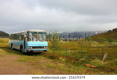 vintage bus, Syltefjord, Norway