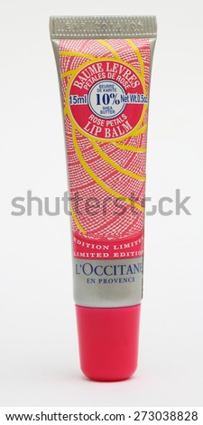 MALESICE, CZECH REPUBLIC - FEBRARY 19, 2015: L\'Occitane cosmetics products. L\'Occitane is a French cosmetics retailer, it has shops in 90 countries all over the world.